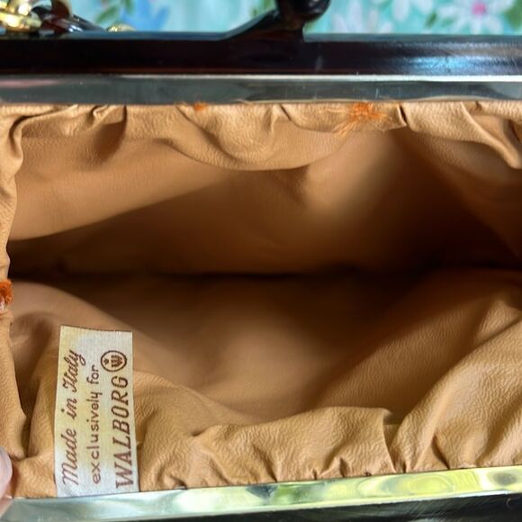 Walborg Made In Italy Vintage Purse - Woven Kisslock Plastic - Picture 7 of 12